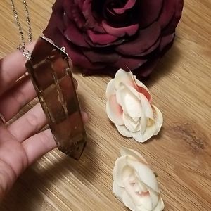 Empress Smoky necklace on silver chain